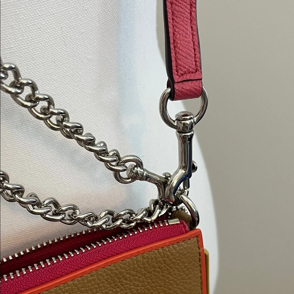 Coach Tan and pink Crossbody Bag - Picture 4 of 6